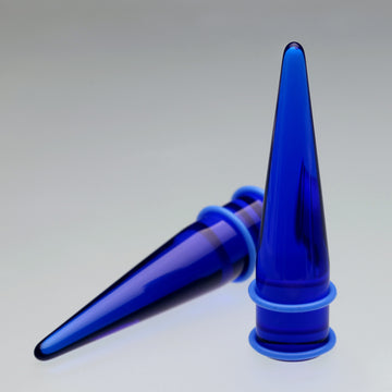 Detail View 1 of A Pair of Translucent UV Acrylic Taper-Blue